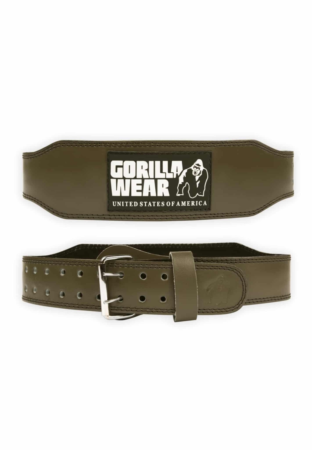 99156400 padded leather lifting belt 4inch army green 7 scaled